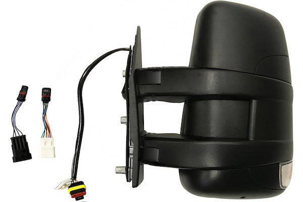 MAX MID121-L Specchietti retrovisori Sx, con specchio a grandangolo, nero opaco