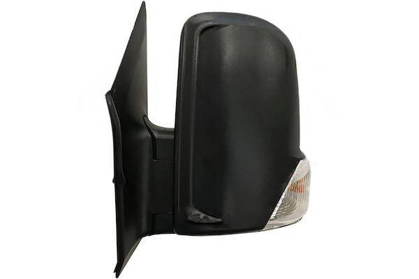 MAX MMB804-L Specchietti retrovisori Sx, con specchio a grandangolo, nero opaco