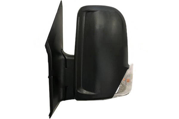MAX MMB805-L Specchietti retrovisori Sx, con specchio a grandangolo, nero opaco
