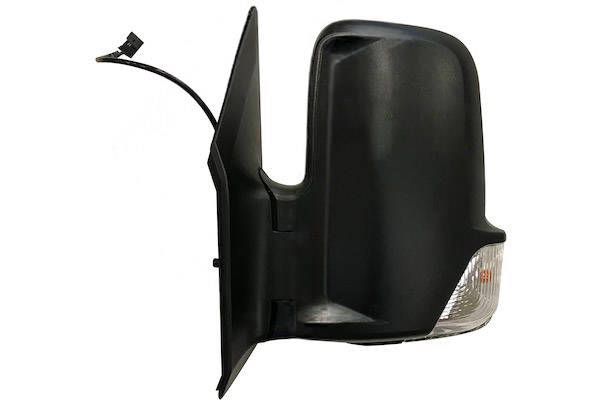 MAX MMB806-L Specchietti retrovisori Sx, con specchio a grandangolo, nero opaco