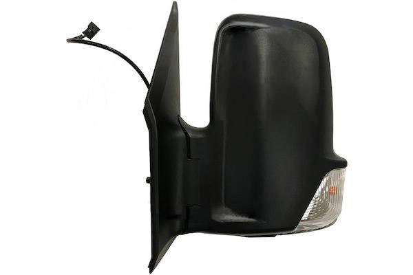 MAX MMB807-L Specchietti retrovisori Sx, con specchio a grandangolo, nero opaco
