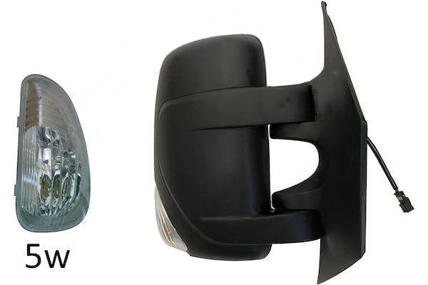 MAX MRN175-R Specchietti retrovisori Dx, con specchio a grandangolo, nero opaco
