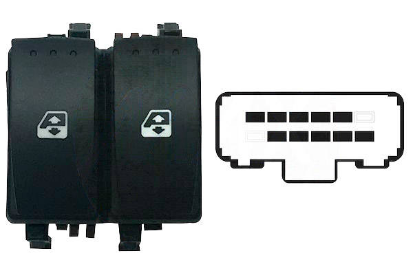 MAX SRN117 Interruttore, Alzacristallo anteriore Sx