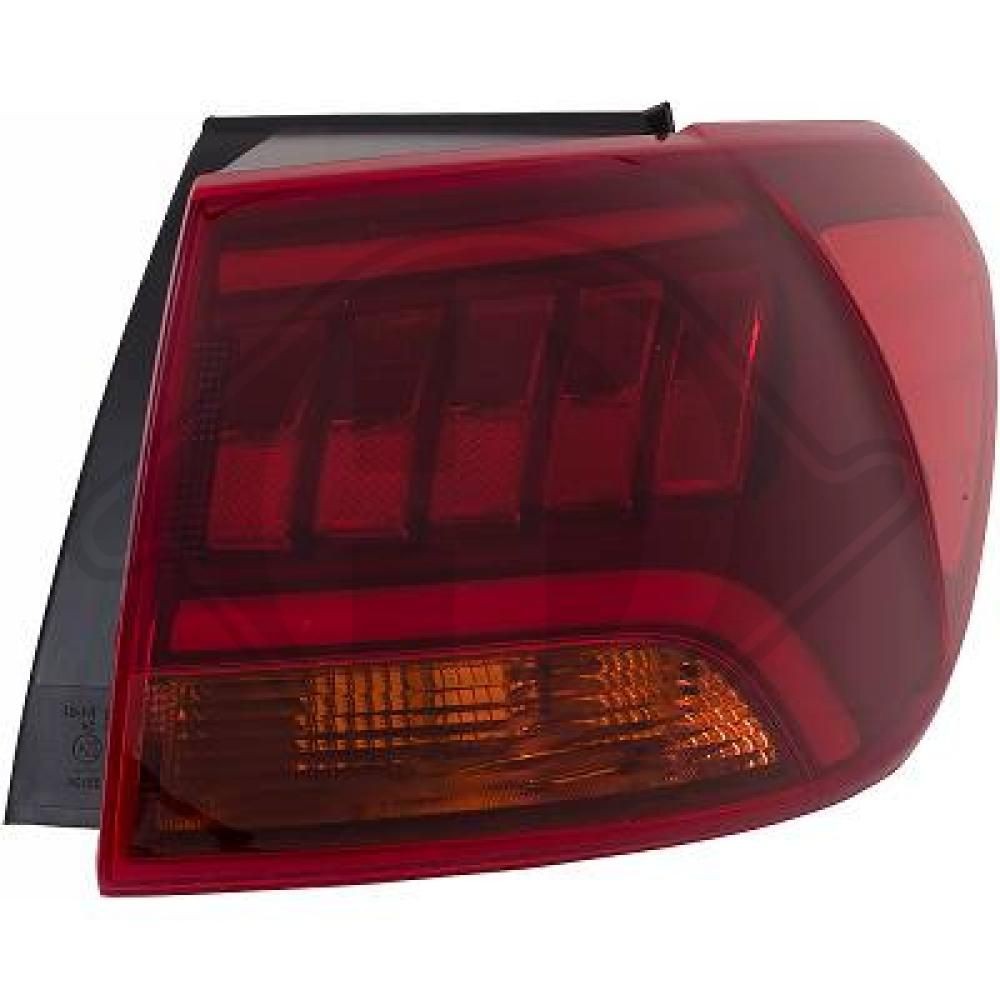 DIEDERICHS 6587193 Rear light Left, with bulb holder, Outer section, P21W-image-20308876