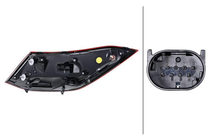 HELLA 2SK 013 102-071 Rear light Left, Outer section, LED-image-21880970