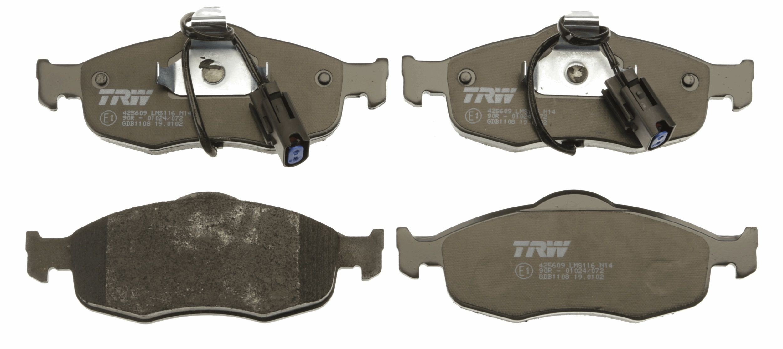 TRW GDB1108 Kit pastiglie freno Con contatto segnalazione usura
