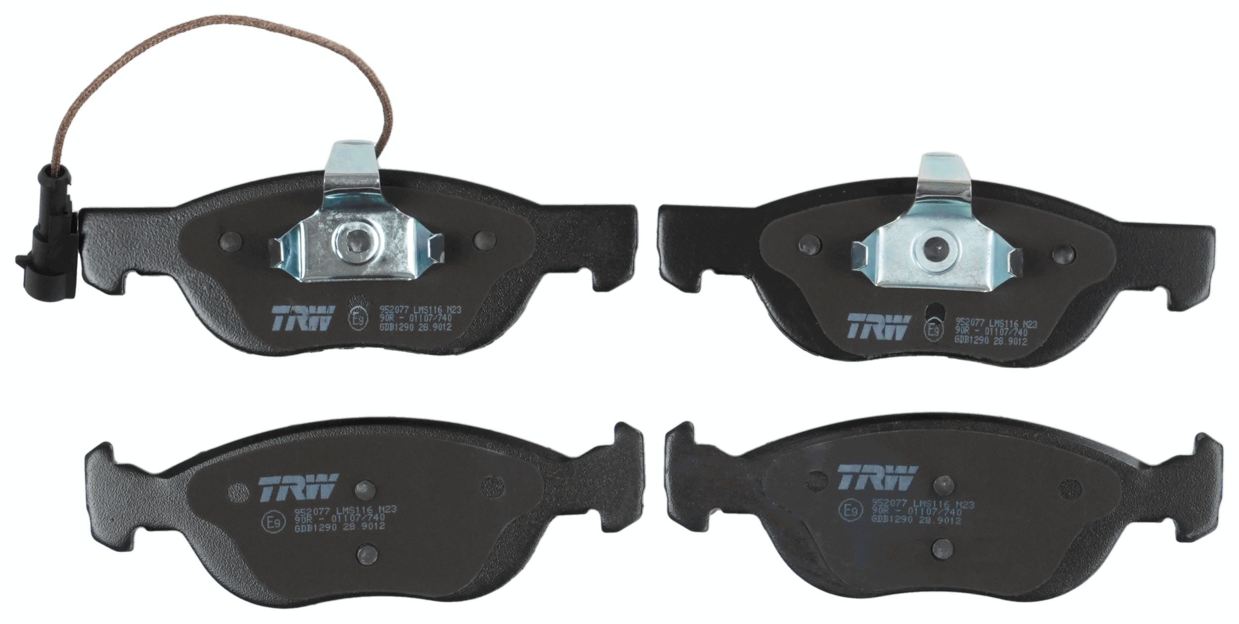 TRW GDB1290 Kit pastiglie freno Con contatto segnalazione usura