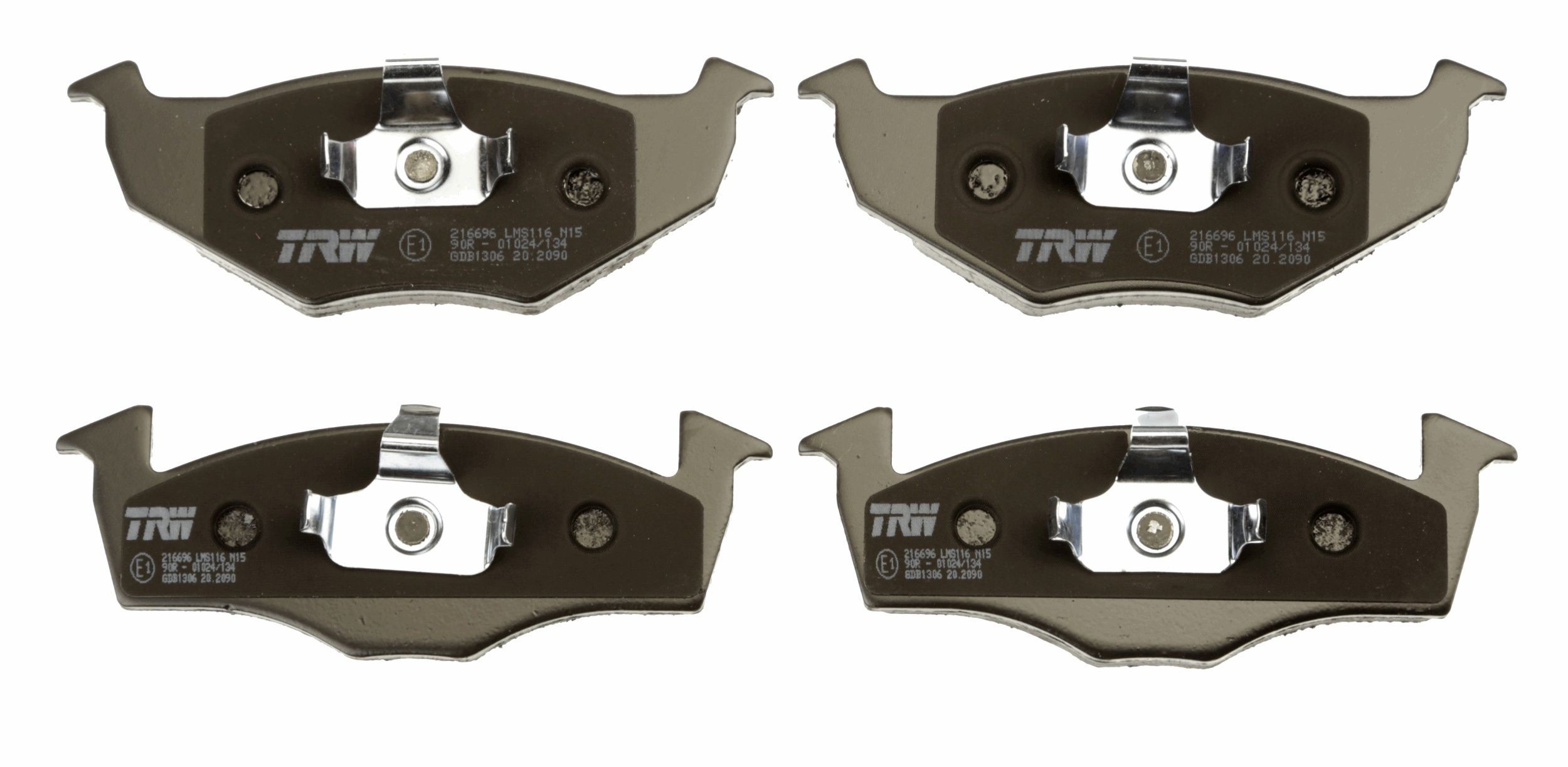 TRW GDB1306 Kit pastiglie freno non predisposto per visualizzazione avviso usura