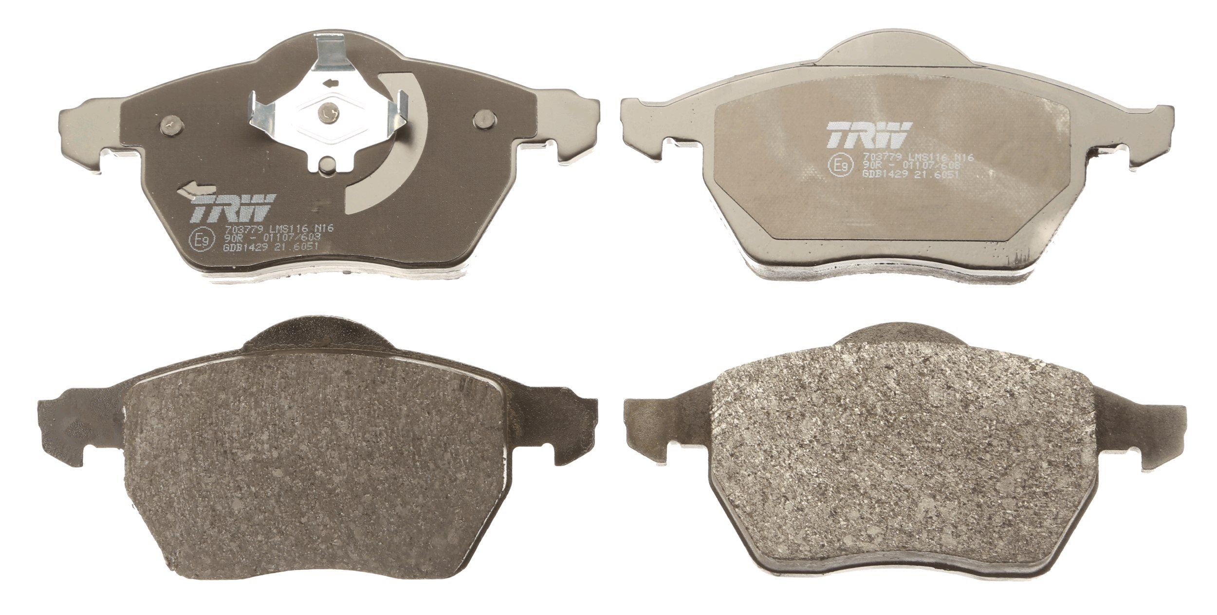 TRW GDB1429 Kit pastiglie freno non predisposto per visualizzazione avviso usura