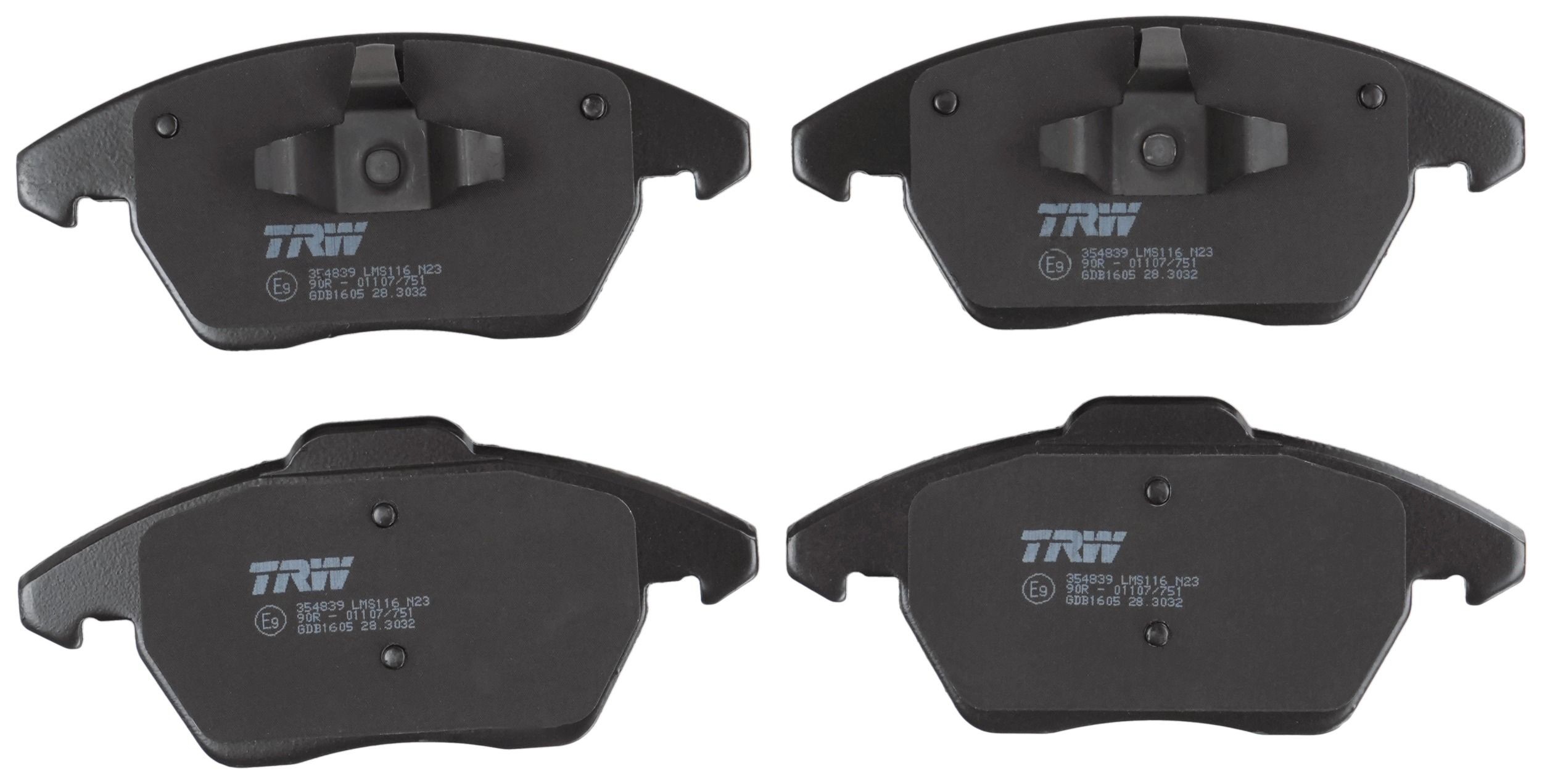 TRW GDB1605 Kit pastiglie freno non predisposto per visualizzazione avviso usura