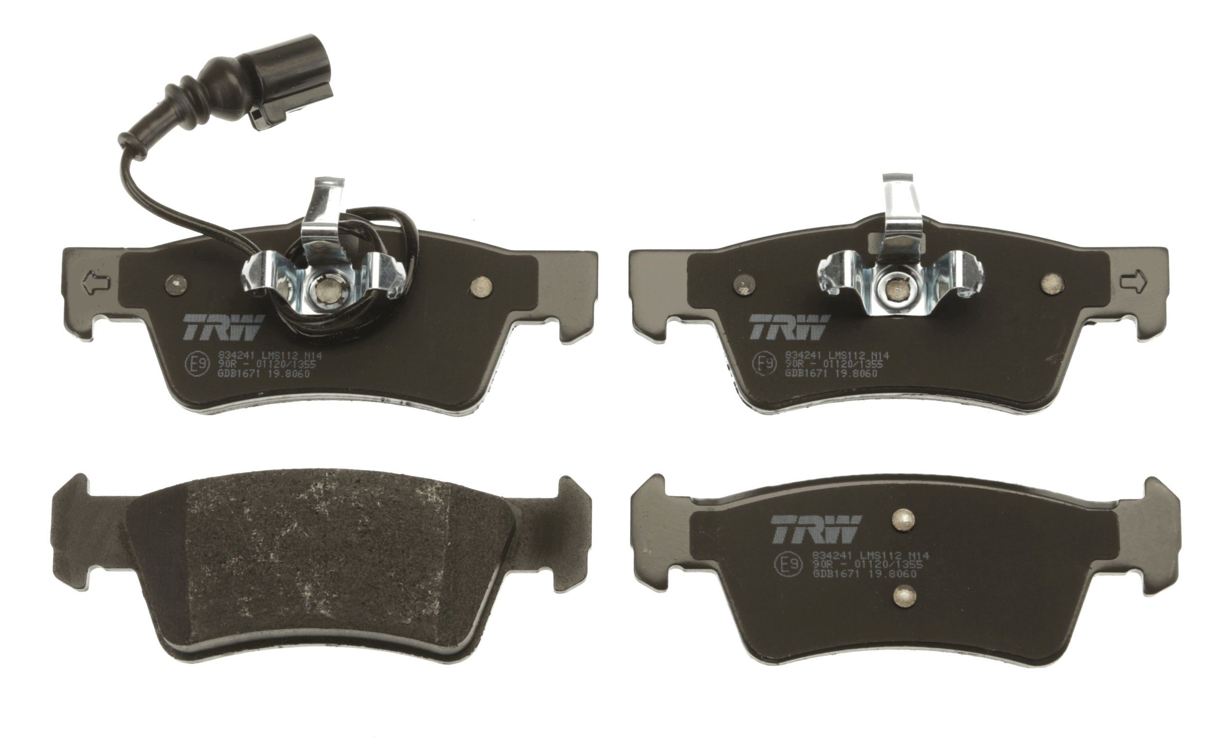 TRW GDB1671 Kit pastiglie freno Con contatto segnalazione usura