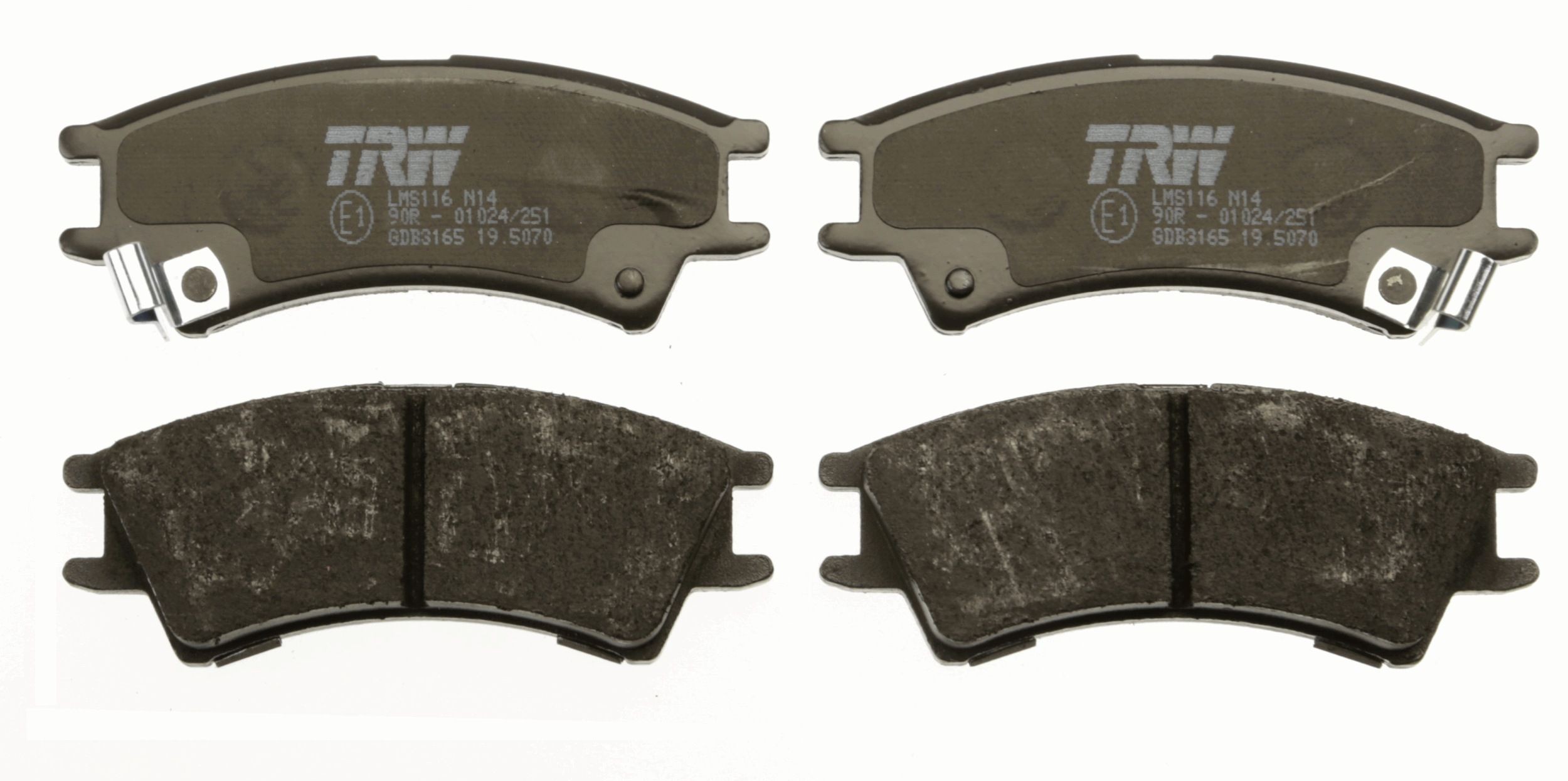 TRW GDB3165 Kit pastiglie freno con segnalatore acustico usura