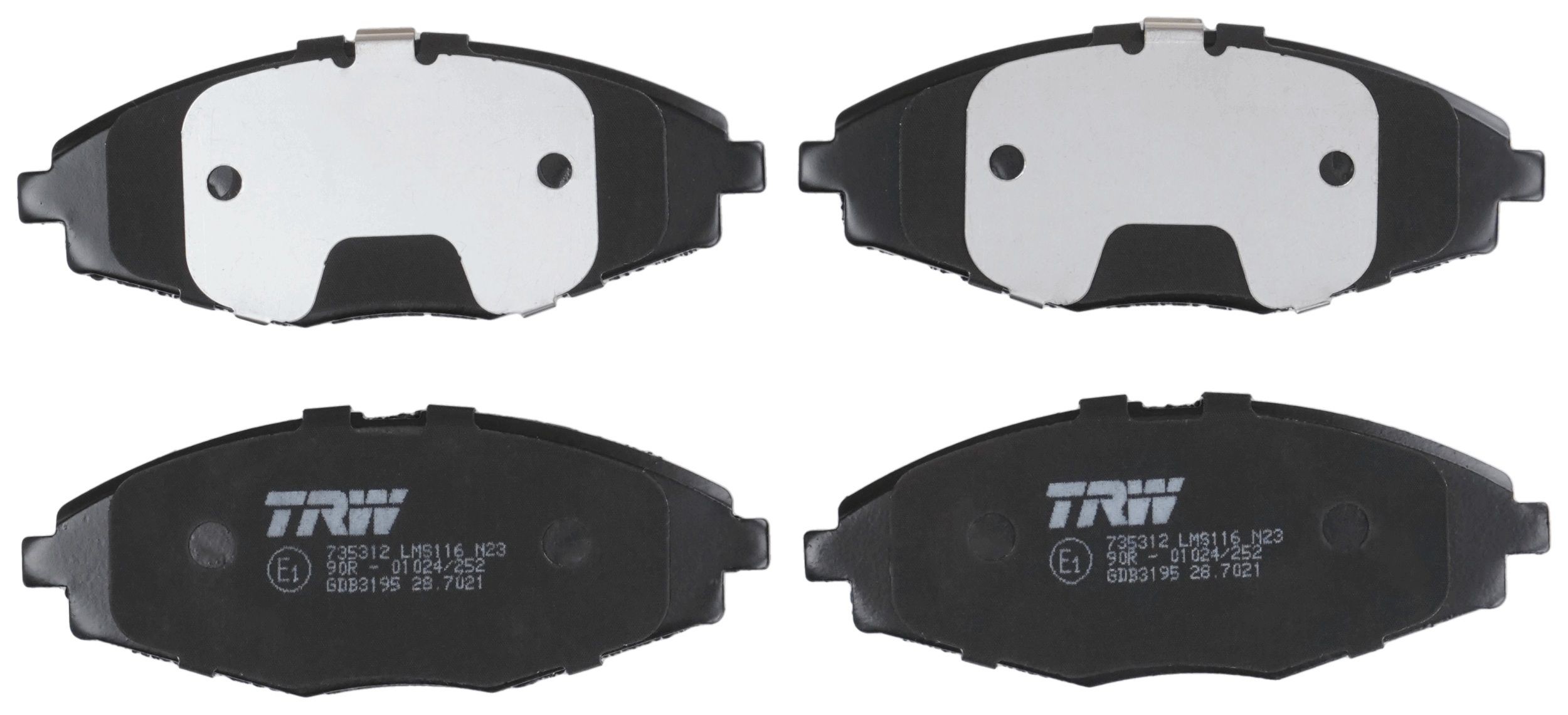 TRW GDB3195 Kit pastiglie freno non predisposto per visualizzazione avviso usura