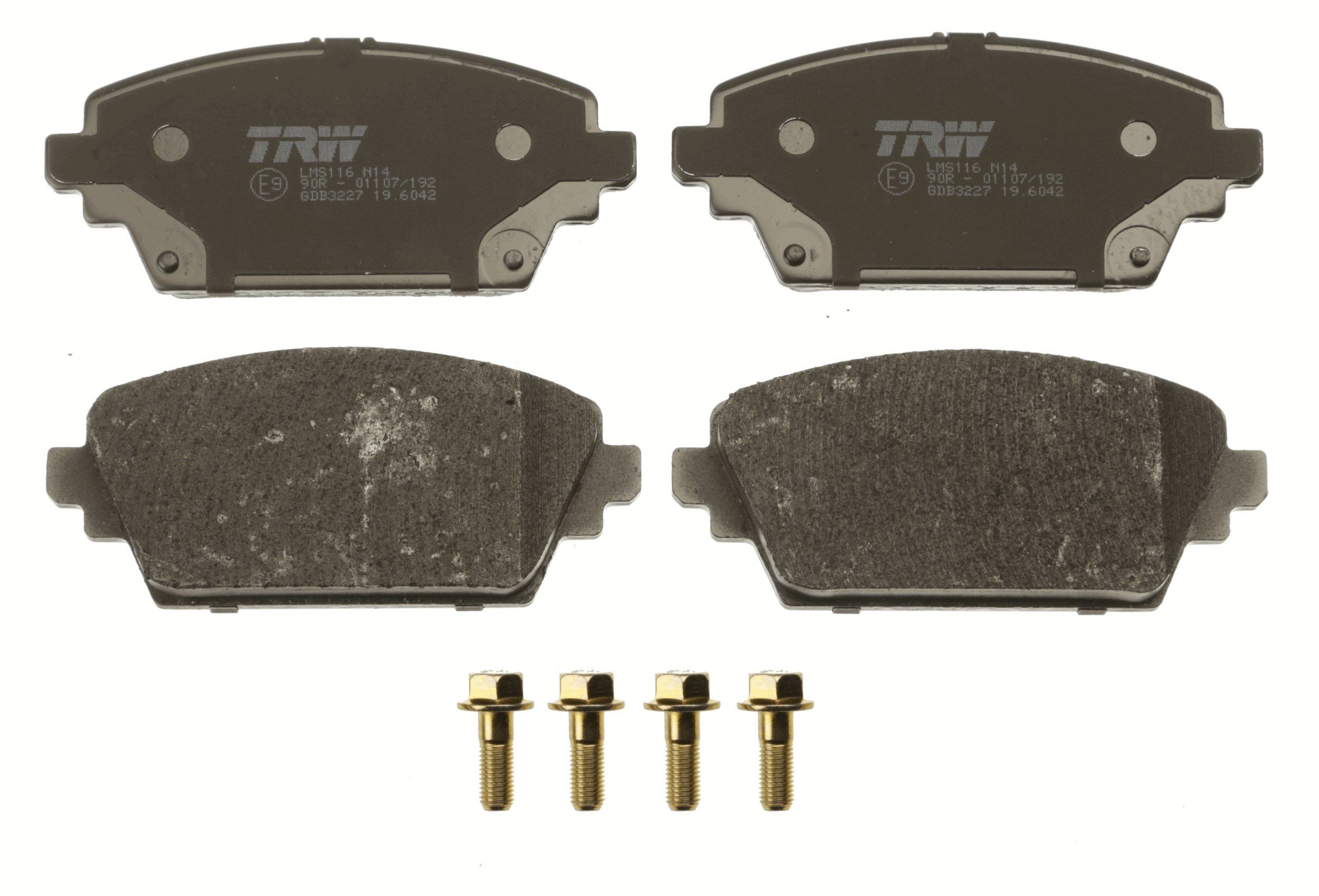 TRW GDB3227 Kit pastiglie freno non predisposto per visualizzazione avviso usura, con bulloni pinza freno