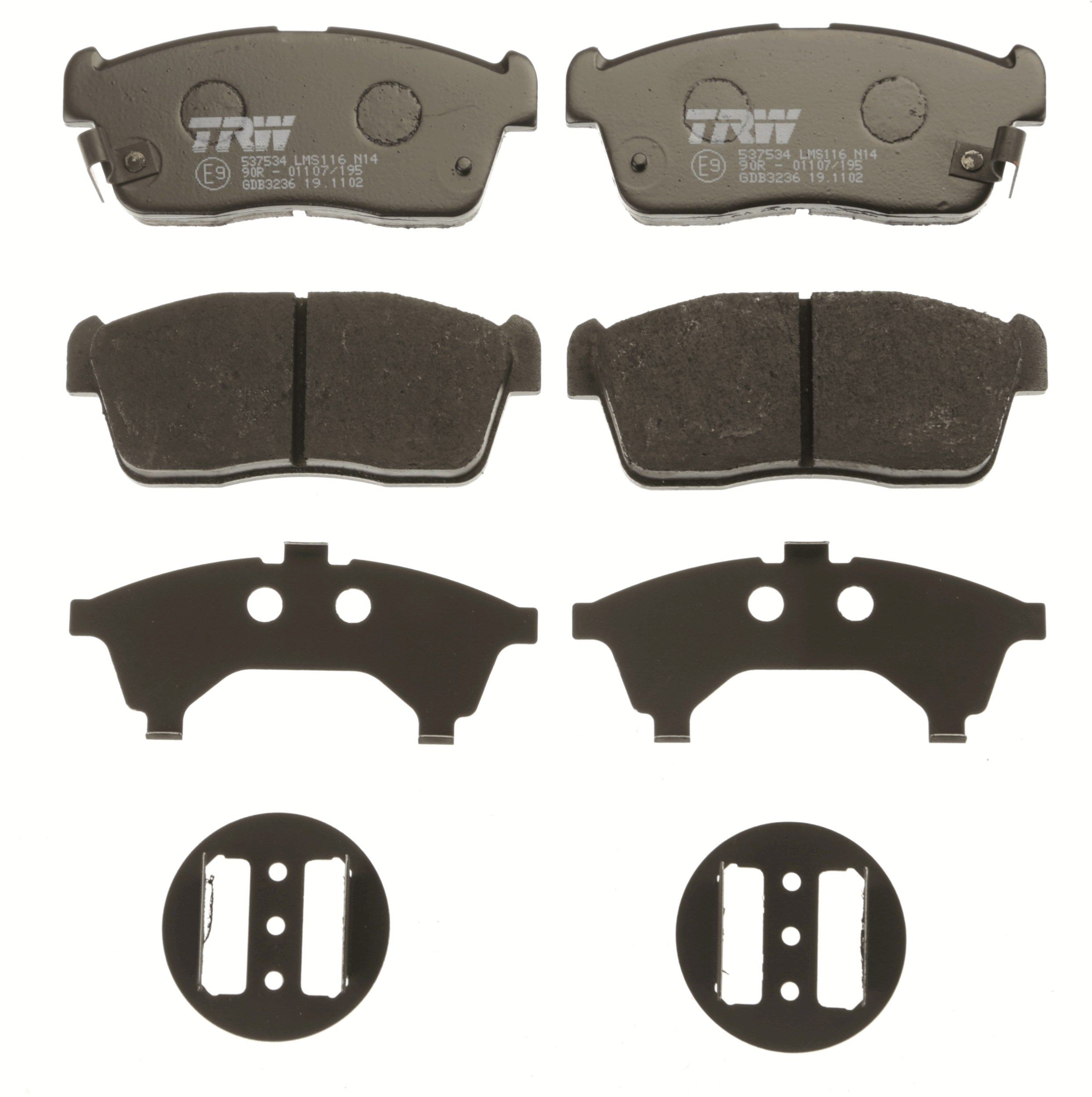 TRW GDB3236 Kit pastiglie freno con segnalatore acustico usura
