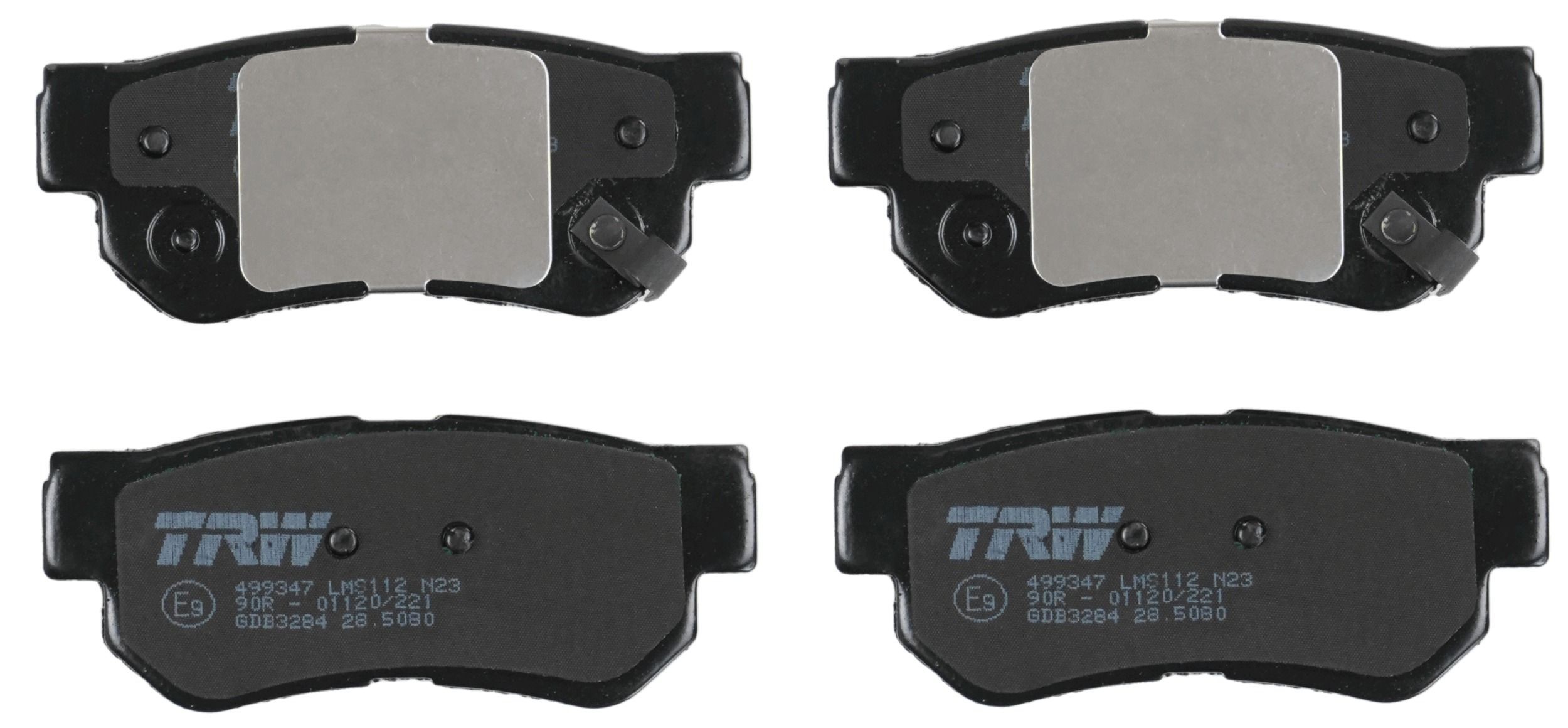 TRW GDB3284 Kit pastiglie freno con segnalatore acustico usura