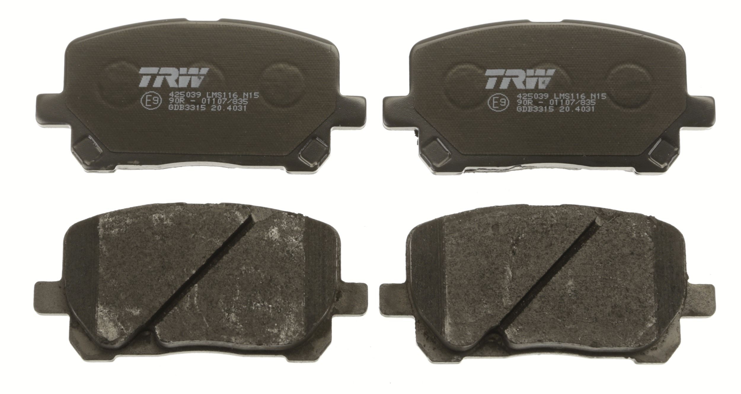 TRW GDB3315 Kit pastiglie freno non predisposto per visualizzazione avviso usura