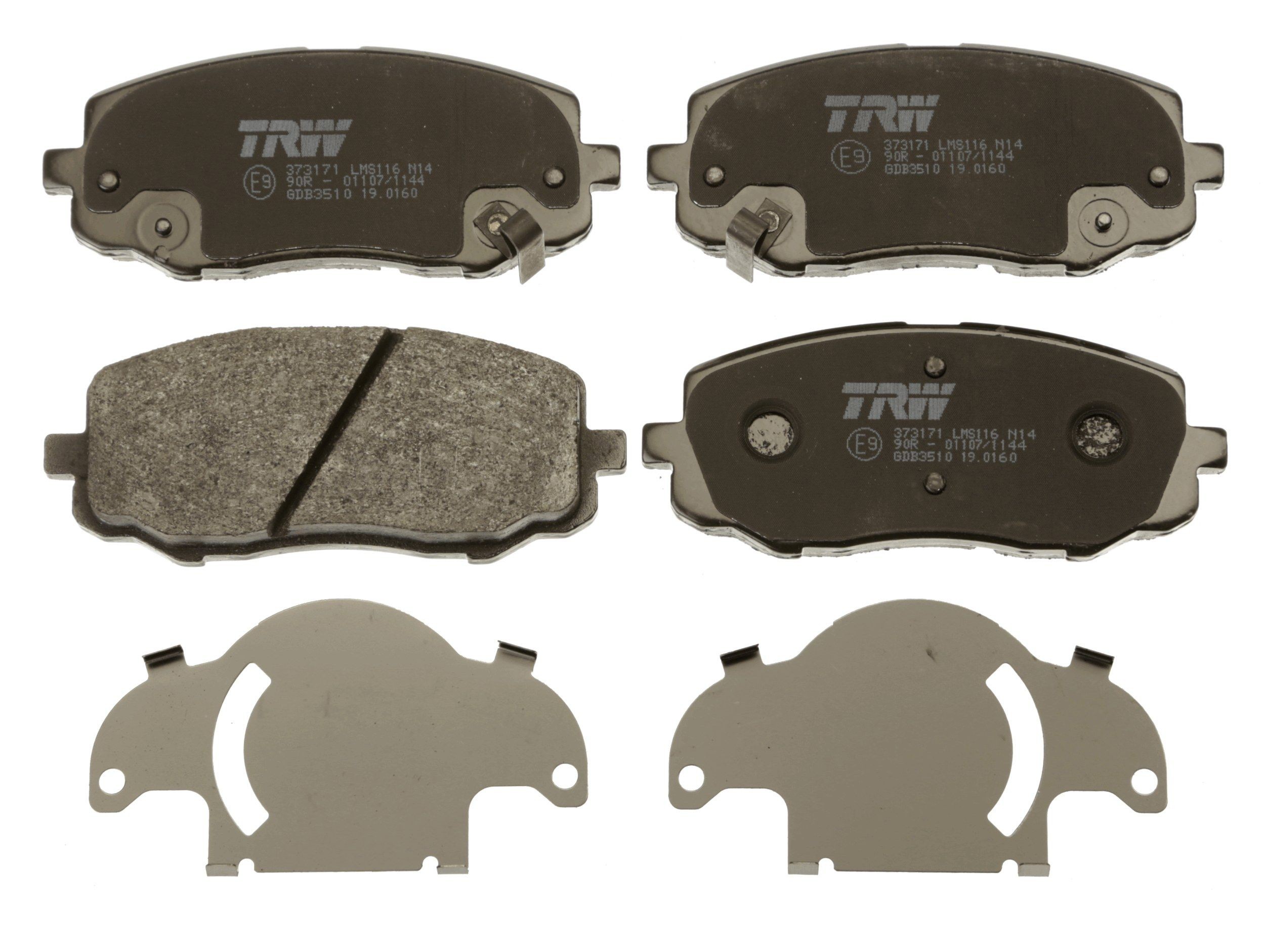TRW GDB3510 Kit pastiglie freno con segnalatore acustico usura