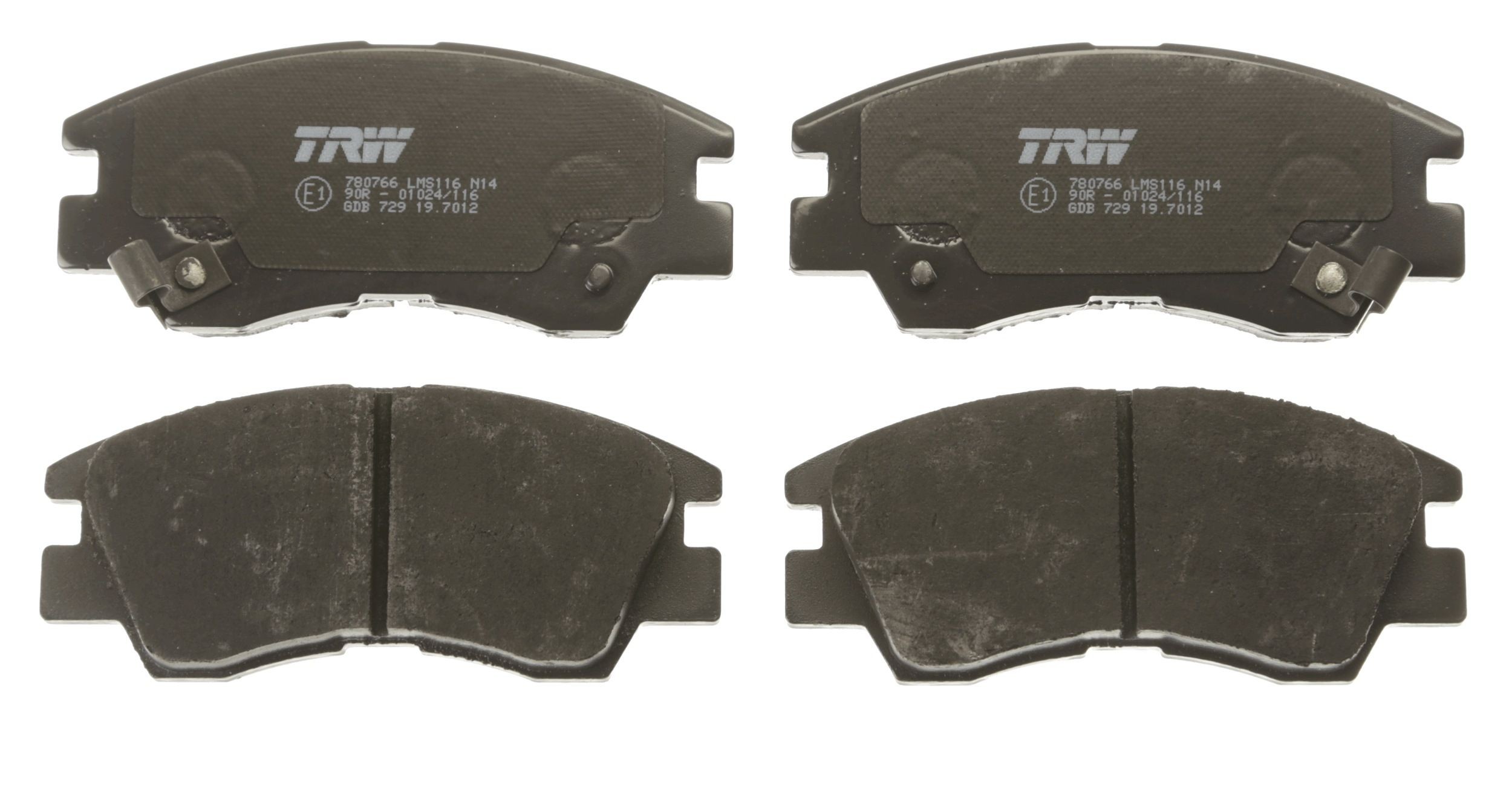TRW GDB729 Kit pastiglie freno con segnalatore acustico usura