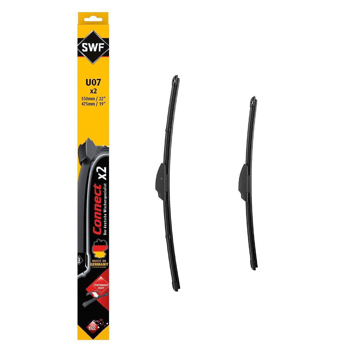SWF 507826 Wiper blade CONNECT MADE IN GERMANY Front, 475mm, with pre-mounted adaptor-image-22777241