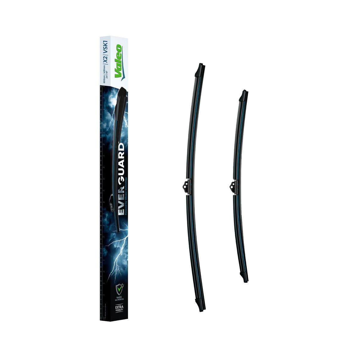 VALEO 566017 Wiper blade EVERGUARD SILICONE KIT Front, 400mm, without pre-mounted adaptor-image-22777676
