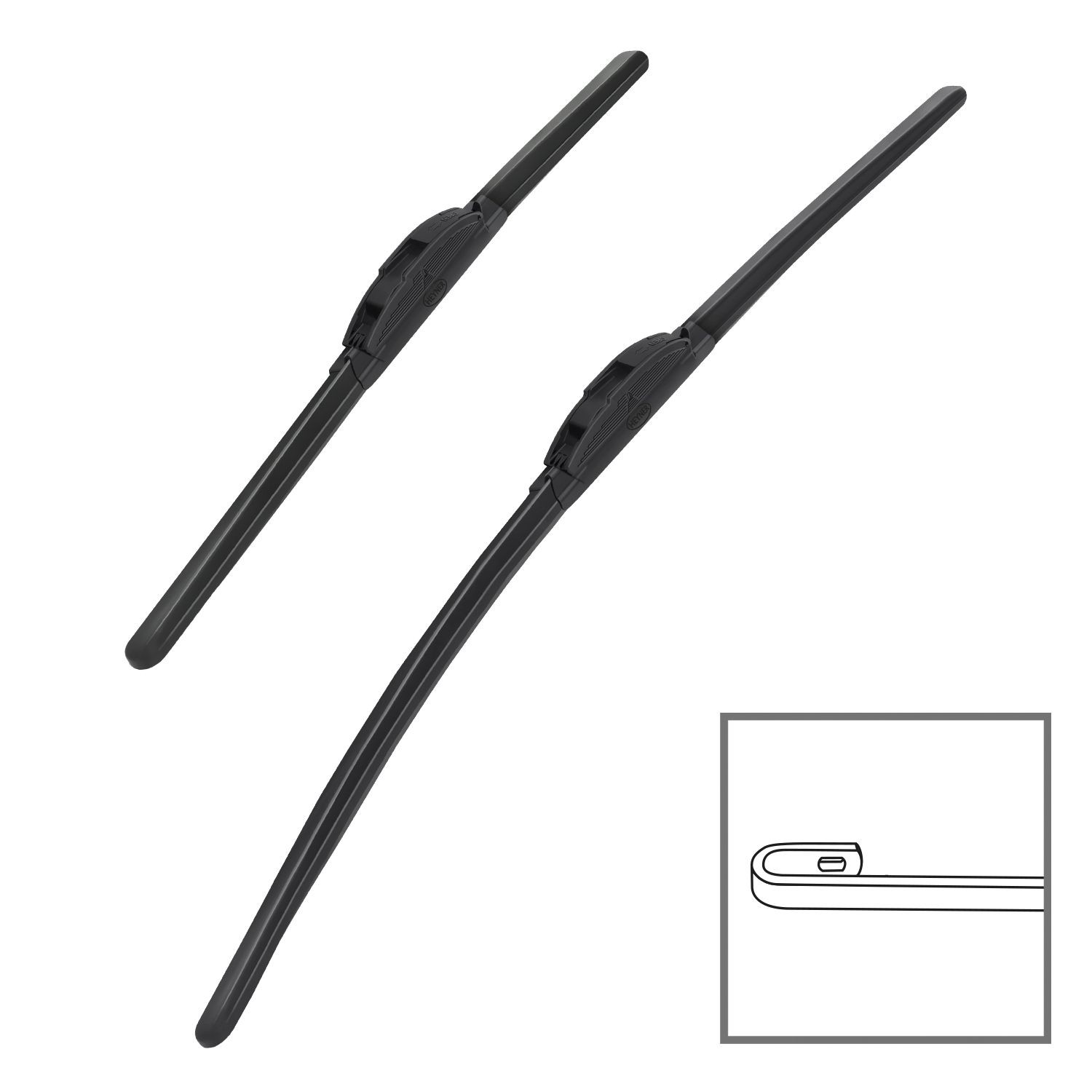 HEYNER 020070 Wiper blade SET HYBRID Front, 430mm, Hybrid Wiper Blade-image-22884871