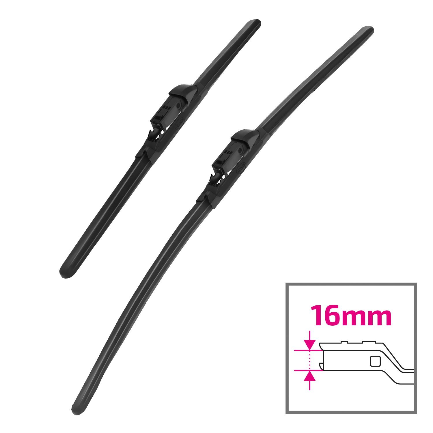 HEYNER 020120 Wiper blade SET HYBRID Front, 450mm, Hybrid Wiper Blade-image-22884875