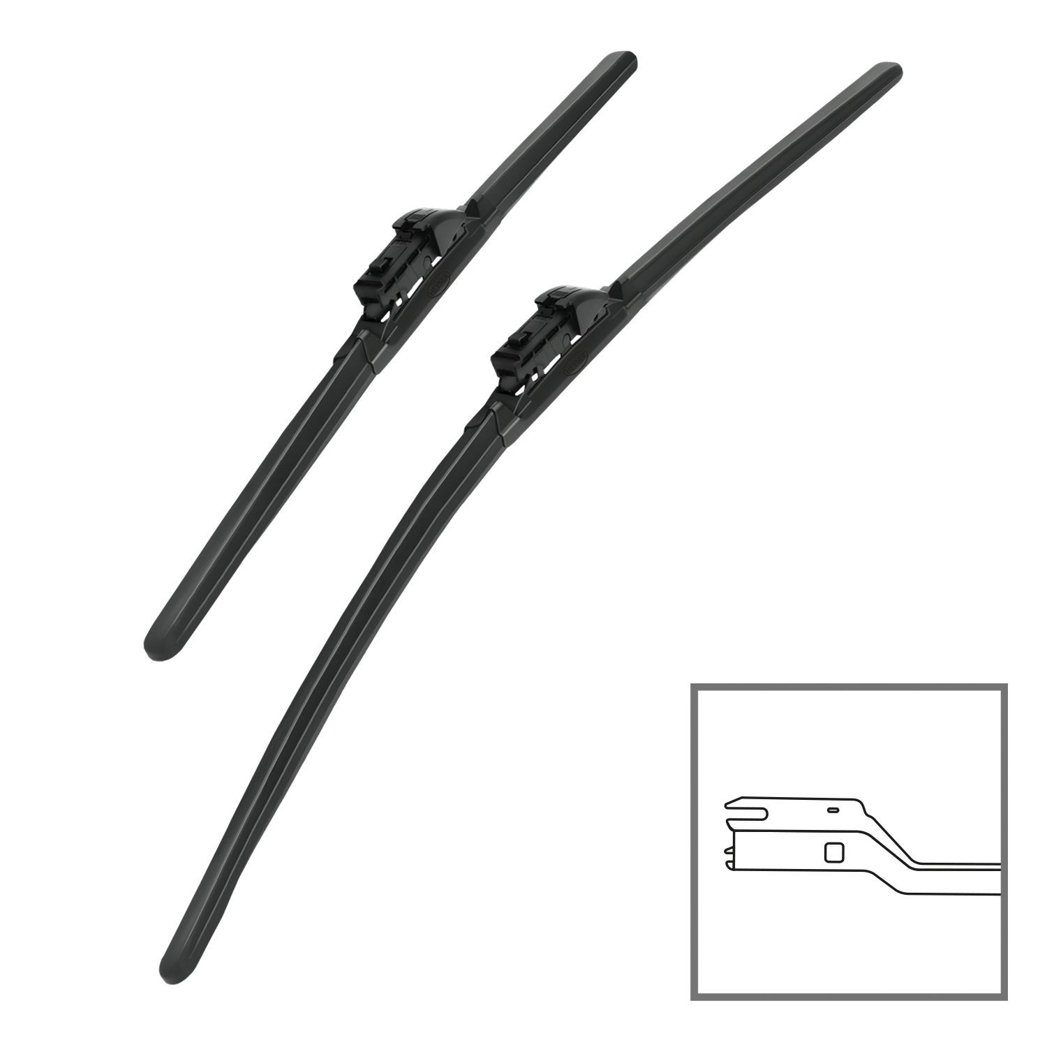 HEYNER 020140 Wiper blade SET HYBRID Front, 400mm, Hybrid Wiper Blade-image-22884876