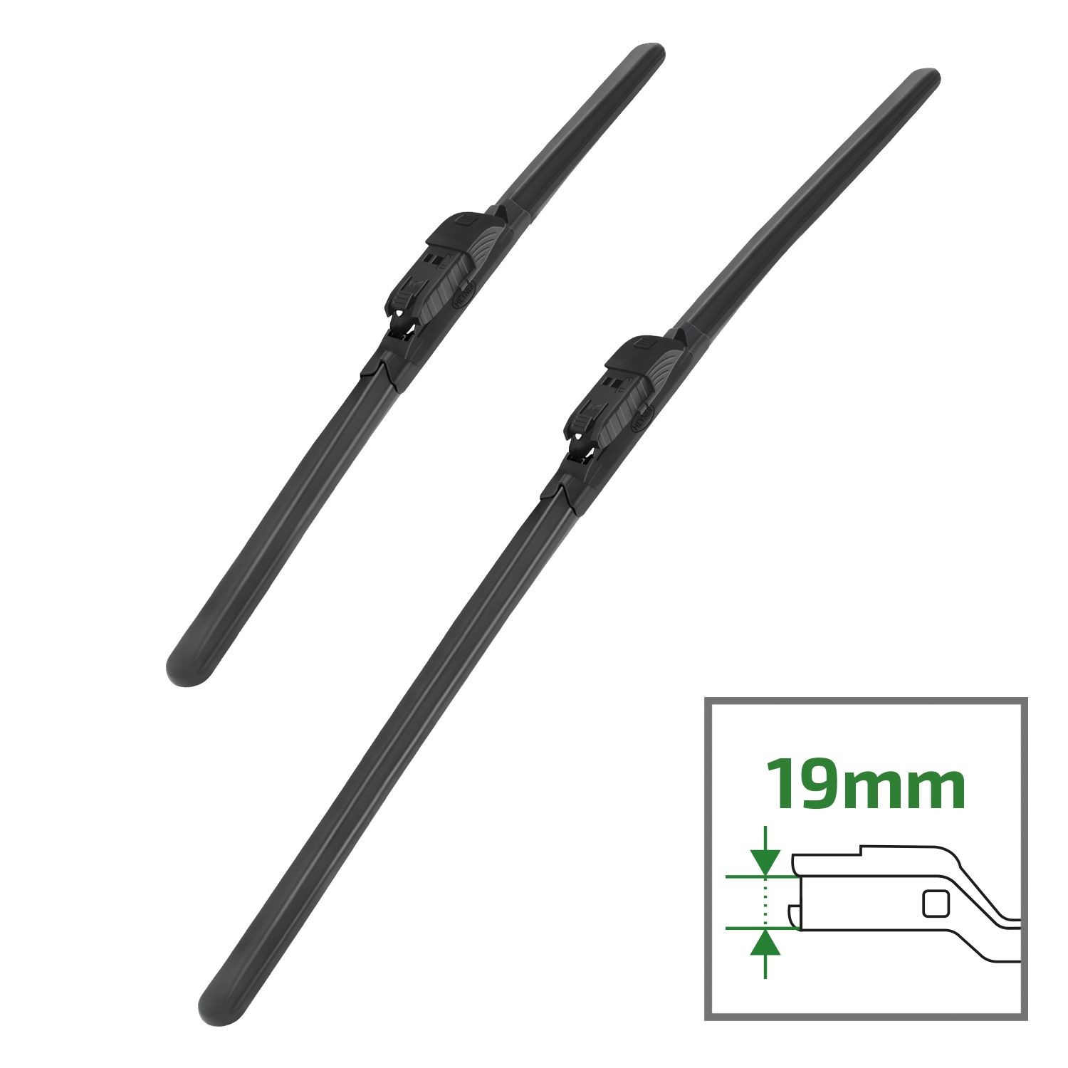 HEYNER 020150 Wiper blade SET HYBRID Front, 430mm, Hybrid Wiper Blade-image-22884877