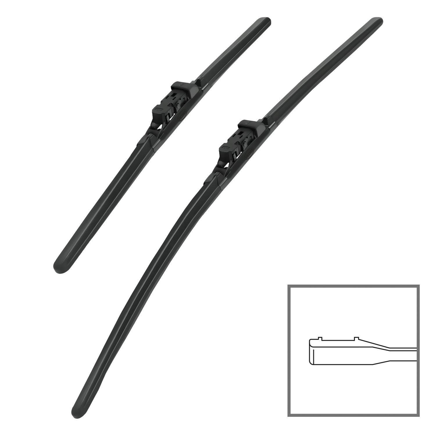 HEYNER 020180 Wiper blade SET HYBRID Front, 350mm, Hybrid Wiper Blade-image-22884879