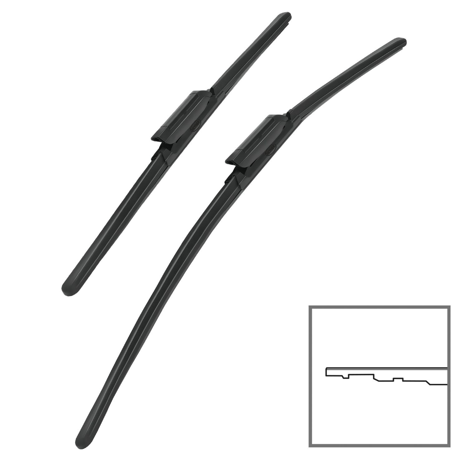 HEYNER 020210 Wiper blade SET HYBRID Front, 430mm, Hybrid Wiper Blade-image-22884881