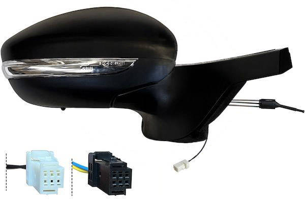 MAX MCT232-R Specchietti retrovisori Dx, con sensore temperatura, nero opaco