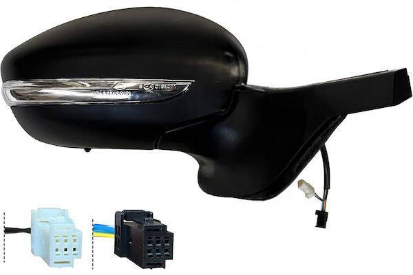 MAX MCT236-R Specchietti retrovisori Dx, con sensore temperatura, nero opaco