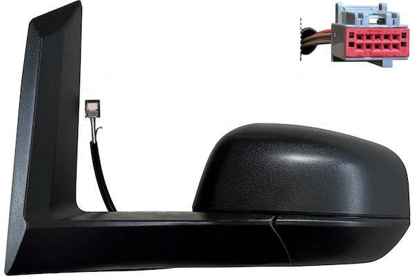 MAX MFD623-L Specchietti retrovisori Sx, per regolazione elettrica specchio, nero opaco
