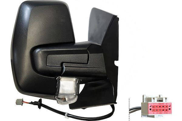 MAX MFD840-R Specchietti retrovisori Dx, con specchio a grandangolo, nero opaco