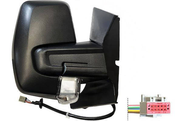 MAX MFD842-R Specchietti retrovisori Dx, con specchio a grandangolo, nero opaco