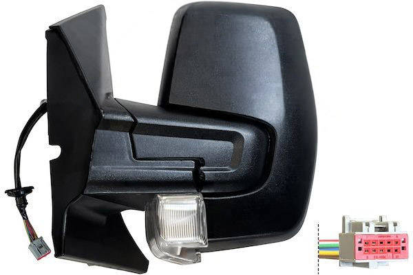MAX MFD844-L Specchietti retrovisori Sx, con specchio a grandangolo, nero opaco