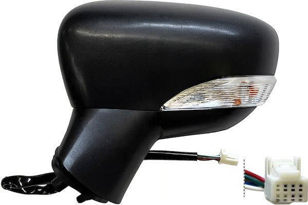 MAX MNS137-L Specchietti retrovisori Sx, per regolazione elettrica specchio, nero opaco