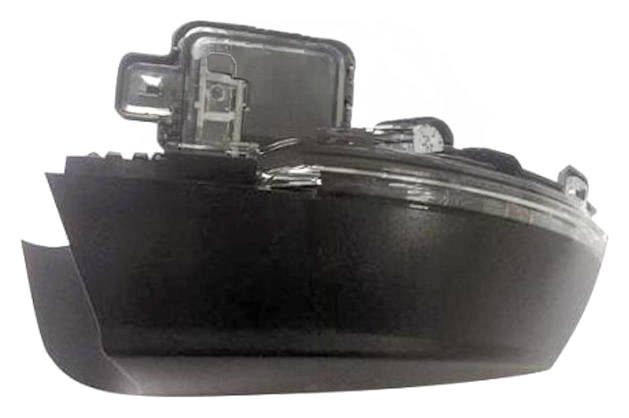 MAX MVW198-R Copertura, Specchio esterno Dx, con lampeggiatore, nero opaco