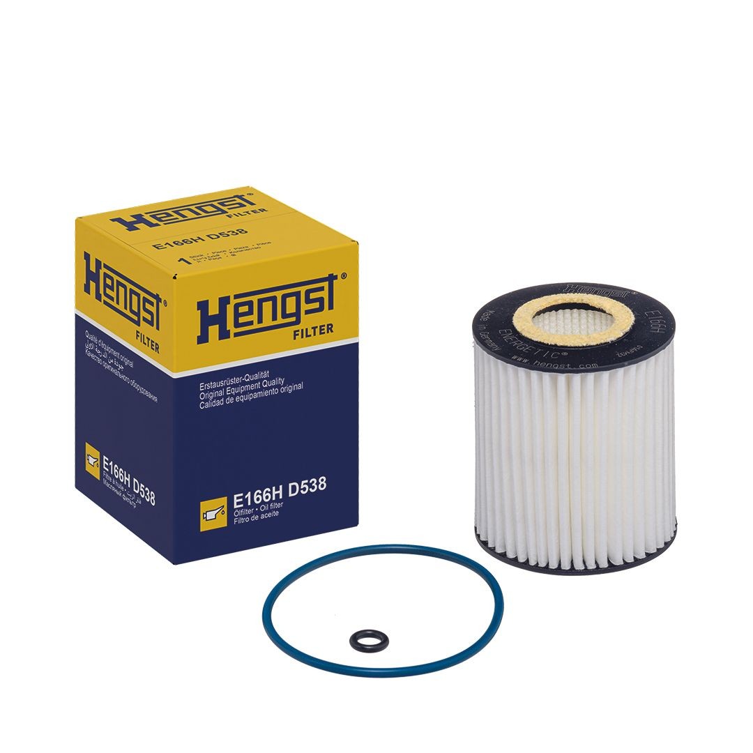 HENGST FILTER E166H D538 Oil filter with gaskets/seals-image-23141863