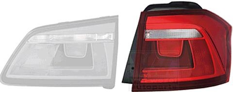 VAN WEZEL 5769936 Rear light Right, without bulb holder, Outer section-image-23270931