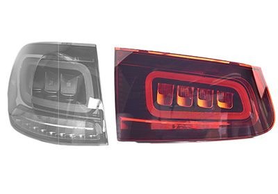 VAN WEZEL 2976923U Rear light Left, with bulb holder, Inner Section-image-23472197