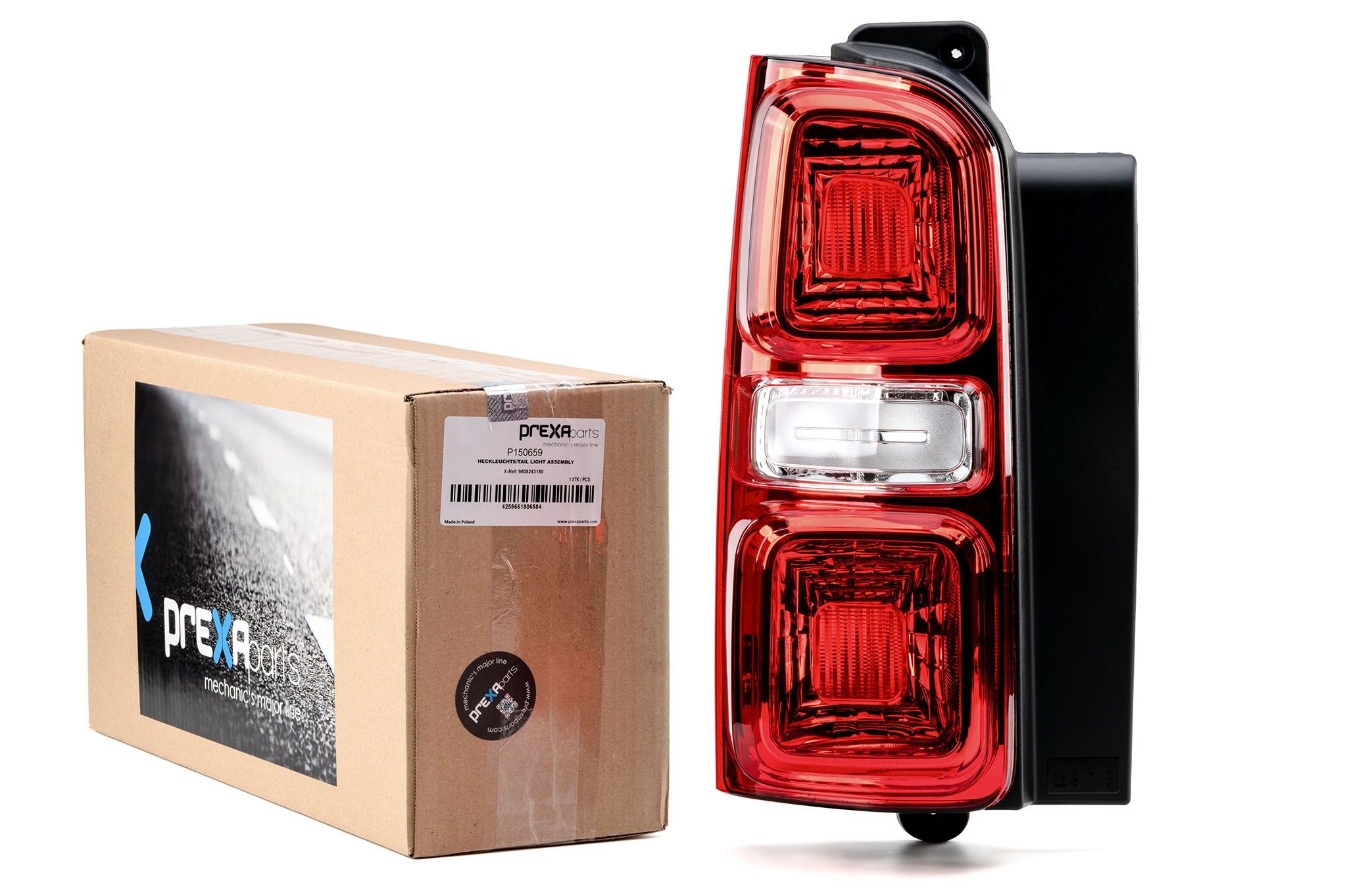 Side view of PREXAparts P150659 Rear light Left, without bulb holder