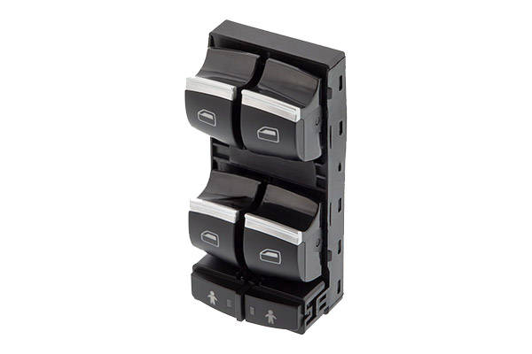TOPRAN 119 790 Switch, window winder Front, Doors: 4, Chromed edge-image-25819962