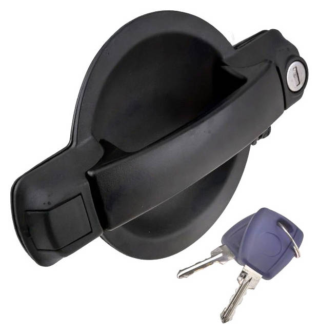 NTY EZC-FT-305 Door Handle Vehicle Back Door, black, with lock barrel-image-25939772