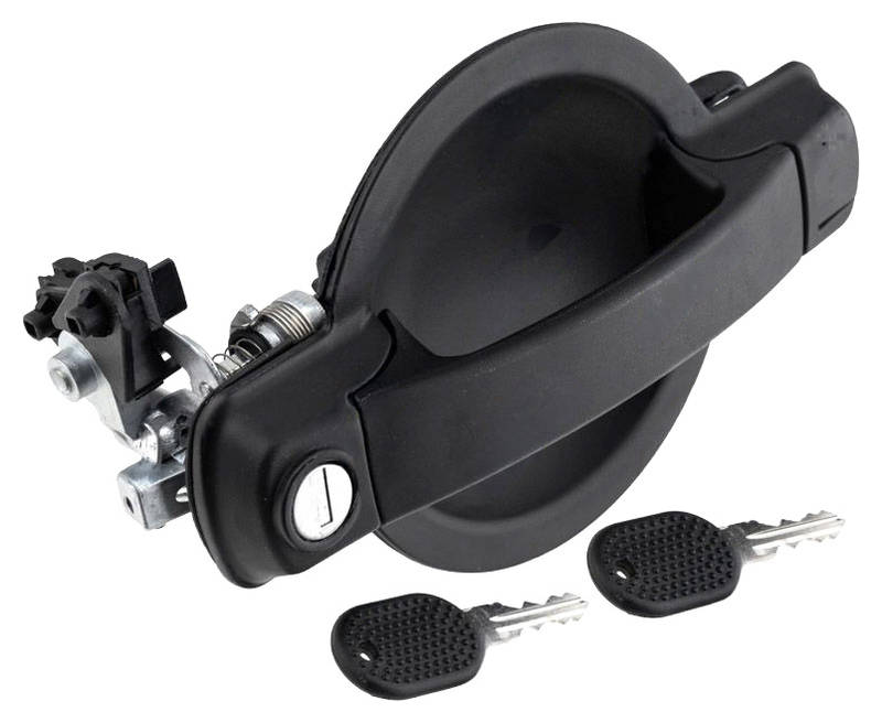 NTY EZC-FT-307 Door Handle Vehicle Back Door, black, with key-image-25939774