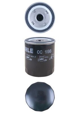 MAHLE OC 198 Oil filter Spin-on Filter, with one anti-return valve-image-2680910