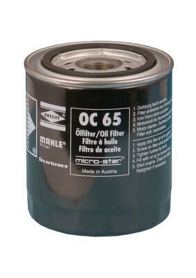 MAHLE OC 65 Oil filter Spin-on Filter, with one anti-return valve-image-2681119