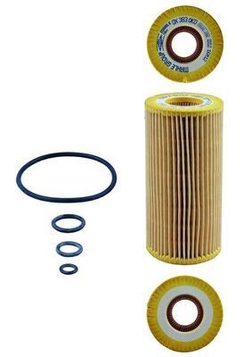 MAHLE OX 383D Oil filter Filter Insert, with gaskets/seals-image-2681269