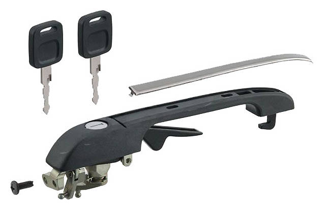 TOPRAN 103 709 Door Handle outer, with lock barrel, with screw-image-2723525